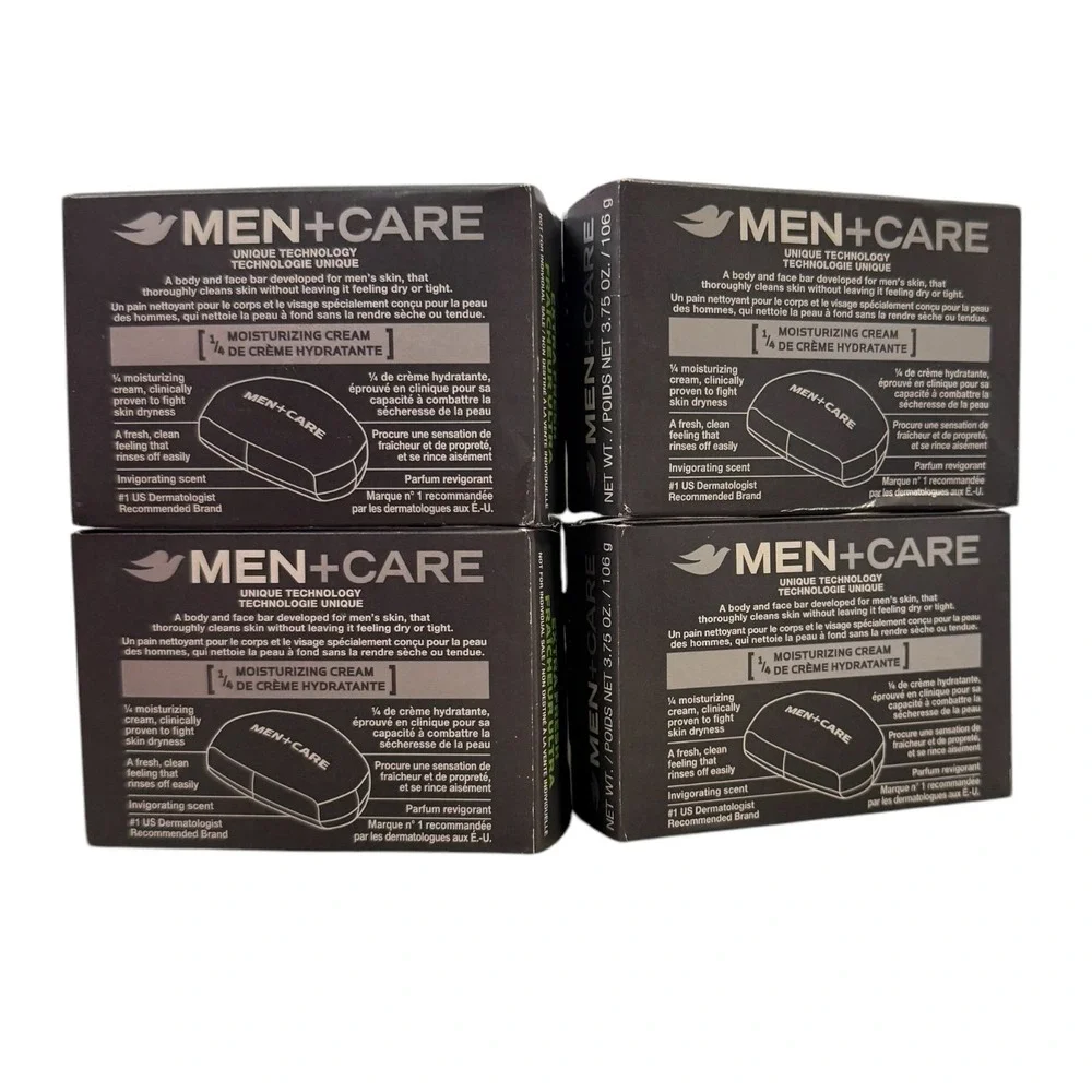 4 Dove Men Care Soap Bars 3.75 Oz. Extra‎ Fresh Moisturizer Skin Hydration Body